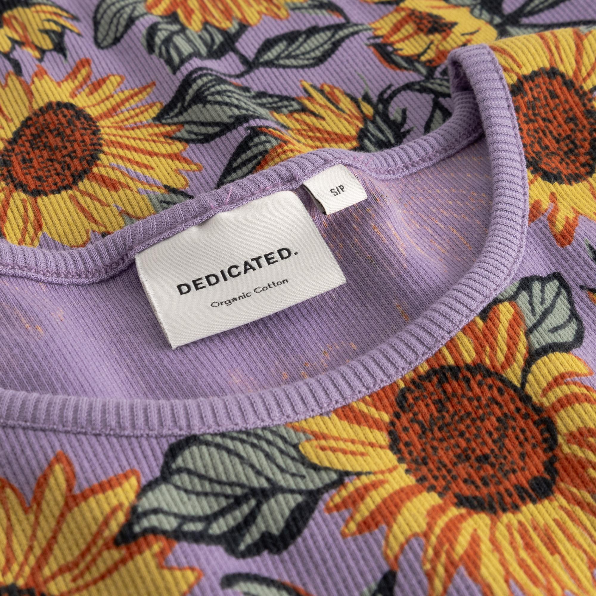 Dedicated Ven Sunflower Haze Purple Rib Top Damen lila